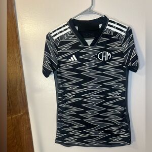adidas Kids Black & White Zigzag Soccer Jersey